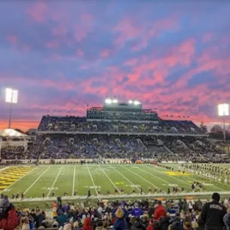 Sunset at the Navy stadium Photo