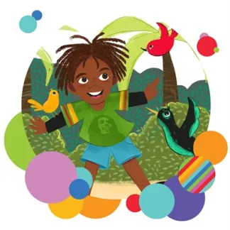 Bob Marley's Three Little Birds Illustration by Sarah Straub Photo