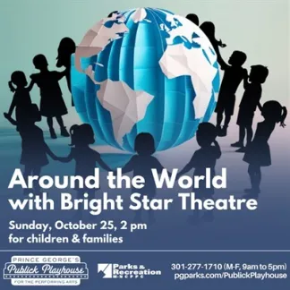 Around the World graphic.  Photo