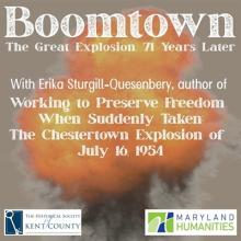 Explosion image behind the program title   Photo